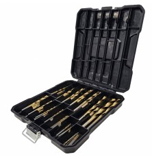 Grąžtų metalui rinkinys | HSS 4241 | titano nitridas | 1 - 10 mm | 107 vnt
