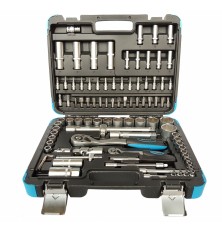 Galvučių ir raktų komplektas 94dalių 1/4"+1/2"