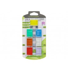 Saugikliai MAXI su LED įtampos indikacija 7vnt