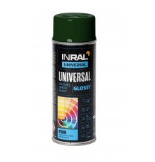 Dažai aerozoliniai INRAL UNIVERSAL, kėnio žalia RAL6009, blizgi  400ml