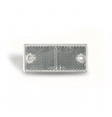 Atspindys 90x40mm su skylutėm baltas