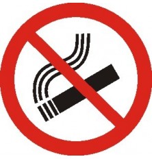 Lipdukas Rūkyti draudžiama ø150mm